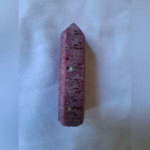 Pink Honeycomb Ruby Corundum Tower